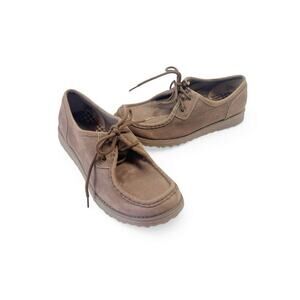 Vintage Y2K Mudd 9 Suede Lug Sole Chunky Heels Loafers Wallabees Style